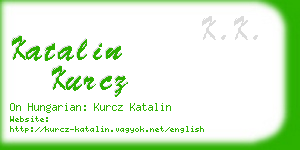katalin kurcz business card